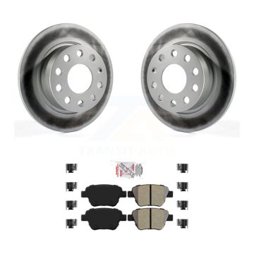 Rear Coated Disc Brake Rotor & Semi-Metallic Pad Kit For Volkswagen Jetta Eos Audi A3 GTI KGA-103885