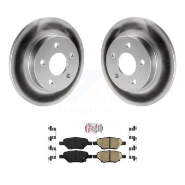 Rear Coated Brake Rotors Ceramic Pad Kit For Chevrolet Malibu Pontiac Cobalt G5 G6 Saturn KGA-103896
