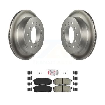 Rear Coated Brake Rotor & Semi-Metallic Pad Kit For Toyota 4Runner Lexus GX460 FJ Cruiser KGA-103900