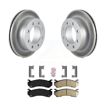 Rear Coat Brake Rotors Ceramic Pad Kit For Chevrolet GMC Sierra 2500 HD Silverado 3500 XL KGA-103905
