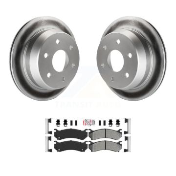 Rear Coat Brake Rotors Semi-Metallic Pad Kit For Chevrolet Silverado 2500 HD Suburban GMC KGA-103908