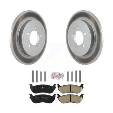Rear Coated Disc Brake Rotors And Ceramic Pads Kit For Ford Explorer Mercury Mountaineer KGA-103911