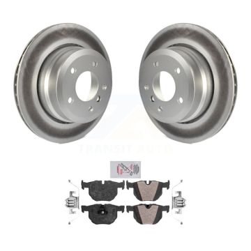 Rear Coated Brake Rotors Semi-Metallic Pad Kit For BMW 530xi 528i xDrive 535i 535xi 528xi KGA-103917