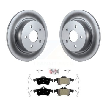 Rear Coated Disc Brake Rotors Semi-Metallic Pad Kit For Ford Escape Transit Connect C-Max KGA-103938