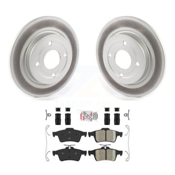 Rear Coated Disc Brake Rotors And Ceramic Pads Kit For 2018-2022 Ford EcoSport AWD KGA-103942