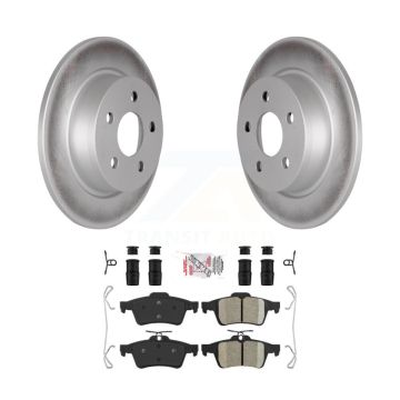 Rear Coated Disc Brake Rotors And Ceramic Pads Kit For Ford Transit Connect KGA-103946