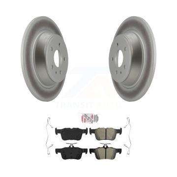 Rear Coated Brake Rotors Semi-Metallic Pad Kit For Ford Escape Fusion Lincoln MKC MKX MKZ KGA-104000