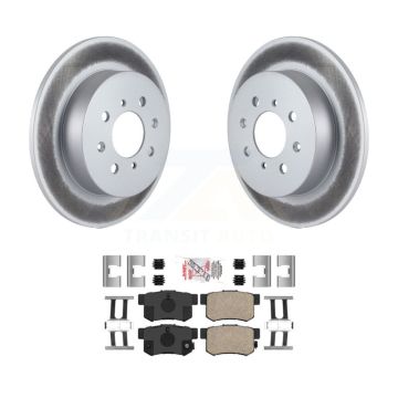 Rear Coated Disc Brake Rotors And Ceramic Pads Kit For Honda Civic Acura EL KGA-104007