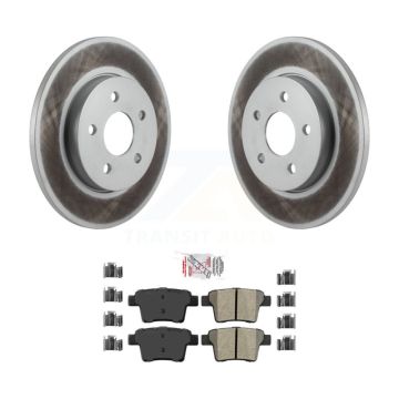 Rear Coated Disc Brake Rotors And Semi-Metallic Pads Kit For 2006-2008 Jaguar X-Type KGA-104022