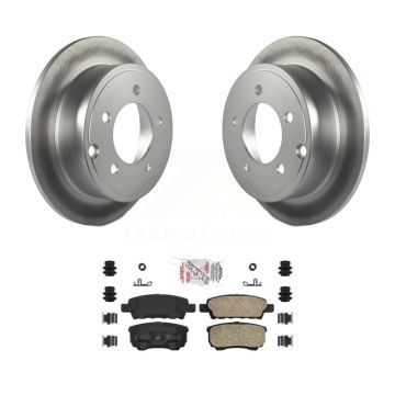 Rear Coated Brake Rotor Ceramic Pad Kit For Jeep Mitsubishi Lancer Patriot Dodge Chrysler KGA-104031