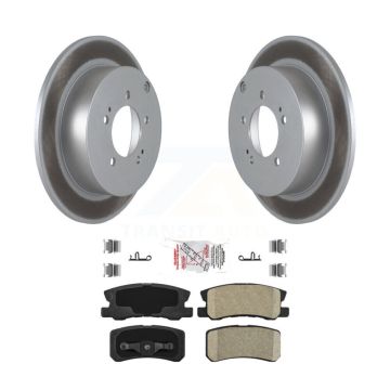 Rear Coated Disc Brake Rotors And Ceramic Pads Kit For Mitsubishi Lancer Outlander KGA-104034