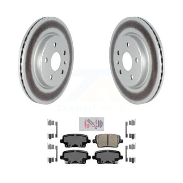 Rear Coated Disc Brake Rotors And Ceramic Pads Kit For Cadillac XT4 Buick Envision KGA-104043