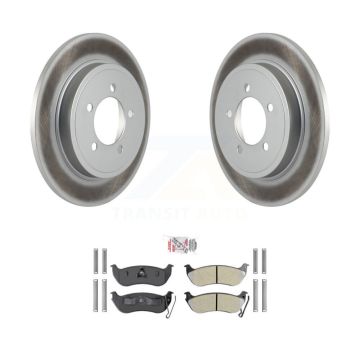 Rear Coated Disc Brake Rotor & Semi-Metallic Pad Kit For Ford Explorer Sport Trac Mercury KGA-104047