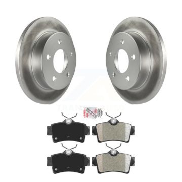 Rear Coated Disc Brake Rotors And Semi-Metallic Pads Kit For Ford Mustang KGA-104066