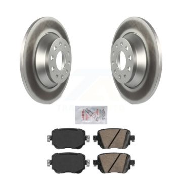 Rear Coated Disc Brake Rotors And Ceramic Pads Kit For 2016-2018 Audi Q3 Quattro KGA-104073
