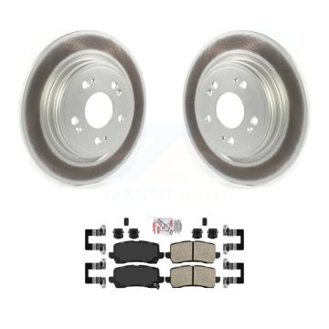 Rear Coated Disc Brake Rotors And Ceramic Pads Kit For 2014-2020 Acura RLX KGA-104086