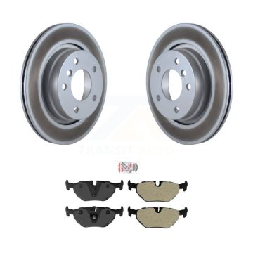 Rear Coat Disc Brake Rotor Semi-Metallic Pad Kit For BMW 325i 325Ci 328i 323Ci 323i 328is KGA-104097