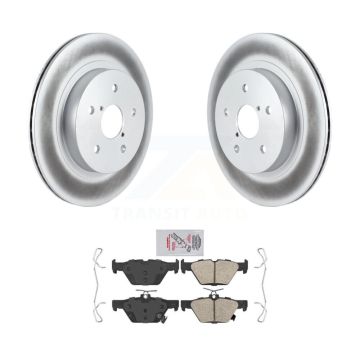 Rear Coated Disc Brake Rotors And Ceramic Pads Kit For Subaru Outback WRX Legacy KGA-104099