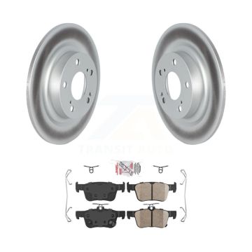Rear Coated Disc Brake Rotors And Ceramic Pads Kit For 2024 Acura Integra 1.5L KGA-104142