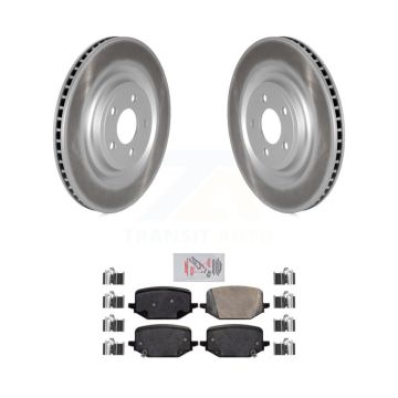 Rear Coated Brake Rotors Ceramic Pad Kit For Ford Explorer Lincoln Aviator Police Utility KGA-104156