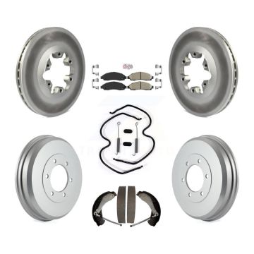 Front Rear Brake Rotors Ceramic Pad Coat Drum Kit (7Pc) For Chevrolet Colorado GMC Canyon KGA-104196