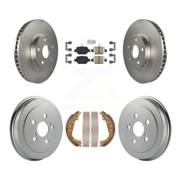 Front Rear Disc Brake Rotors Ceramic Pads And Coated Drum Kit For Toyota Celica KGA-104297