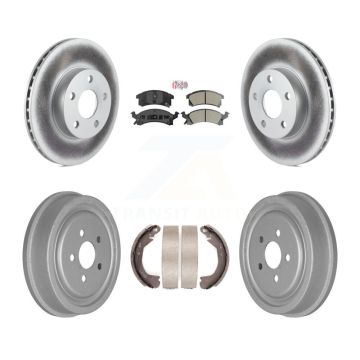 Front Rear Disc Brake Rotors Semi-Metallic Pad And Coated Drum Kit For Chevrolet Cavalier KGA-104303