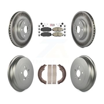 Front Rear Disc Brake Rotors Ceramic Pads And Coated Drum Kit For Toyota Corolla KGA-104352