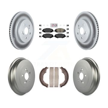 Front Rear Disc Brake Rotors Ceramic Pad And Coated Drum Kit For 2019 Toyota Corolla 2.0L KGA-104354