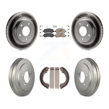 Front Rear Disc Brake Rotors Ceramic Pads And Coated Drum Kit For Dodge Caliber KGA-104367