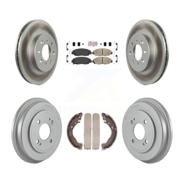 Front Rear Disc Brake Rotors Ceramic Pads And Coated Drum Kit For Honda Insight KGA-104382