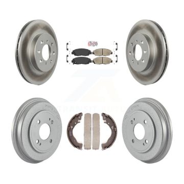 Front Rear Disc Brake Rotors Ceramic Pads And Coated Drum Kit For Honda Insight KGA-104383