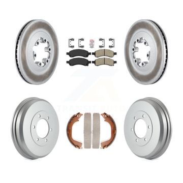 Front Rear Disc Brake Rotor Ceramic Pad Coated Drum Kit For Chevrolet Colorado GMC Canyon KGA-104390
