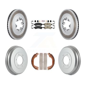 Front Rear Disc Brake Rotor Ceramic Pad Coated Drum Kit For Chevrolet Colorado GMC Canyon KGA-104391