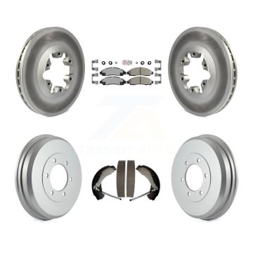 Front Rear Brake Rotors Ceramic Pad Coat Drum Kit For Chevrolet Colorado GMC Canyon Isuzu KGA-104392