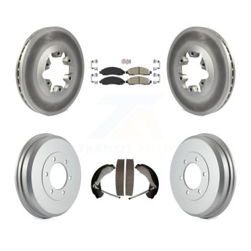 Front Rear Brake Rotors Ceramic Pad Coat Drum Kit For Chevrolet Colorado GMC Canyon Isuzu KGA-104393