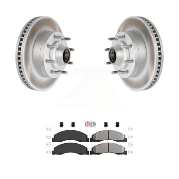 Front Coat Brake Rotors Semi-Metallic Pad Kit For Ford E-350 Super Duty E-250 E-150 E-450 KGA-104436