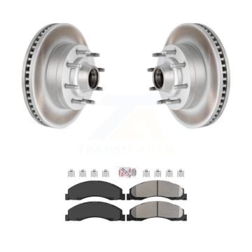 Front Coat Brake Rotors Semi-Metallic Pad Kit For Ford E-350 Super Duty E-250 E-150 E-450 KGA-104437