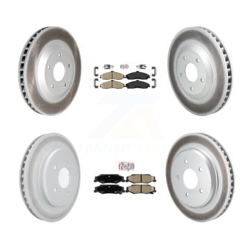 Front Rear Ceramic Pad Coated Disc Brake Rotor Kit (6Pc) For 1997-2004 Chevrolet Corvette KGA-104582
