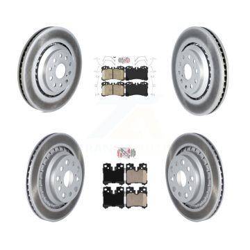 Front Rear Ceramic Pads And Coated Disc Brake Rotors Kit (6Pc) For Lexus LS460 LS600h KGA-104583