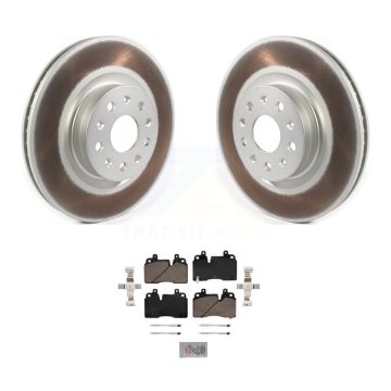 Front Coated Disc Brake Rotors And Ceramic Pads Kit For Cadillac CT6 KGA-104593