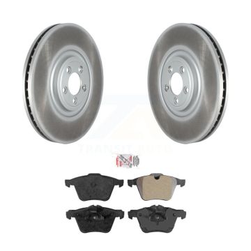 Front Coated Disc Brake Rotors And Semi-Metallic Pads Kit For Jaguar XF XJ KGA-104602