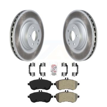 Front Coated Brake Rotors Semi-Metallic Pad Kit For Mercedes-Benz C250 With Sport Package KGA-104604