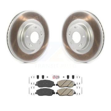Front Coated Disc Brake Rotors And Ceramic Pads Kit For 2012 Hyundai Genesis 3.8L KGA-104624
