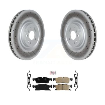 Front Coated Brake Rotor Ceramic Pad Kit For Mercedes-Benz ML350 GL350 GLS450 ML400 GL450 KGA-104628