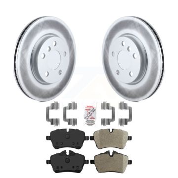 Front Coated Disc Brake Rotors And Semi-Metallic Pads Kit For Mini Cooper KGA-104634
