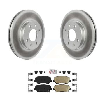 Front Coated Disc Brake Rotors And Ceramic Pads Kit For Hyundai Accent Kia Rio KGA-104638
