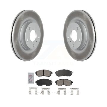 Front Coated Disc Brake Rotors And Ceramic Pads Kit For INFINITI G35 Nissan 350Z KGA-104640