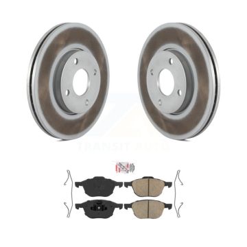 Front Coated Disc Brake Rotors And Ceramic Pads Kit For 2005-2007 Ford Focus KGA-104647
