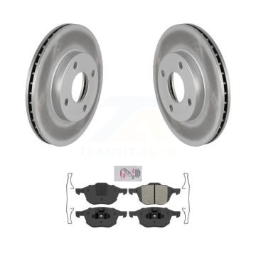 Front Coated Disc Brake Rotor And Semi-Metallic Pad Kit For 2004 Ford Focus From 04 05 KGA-104650